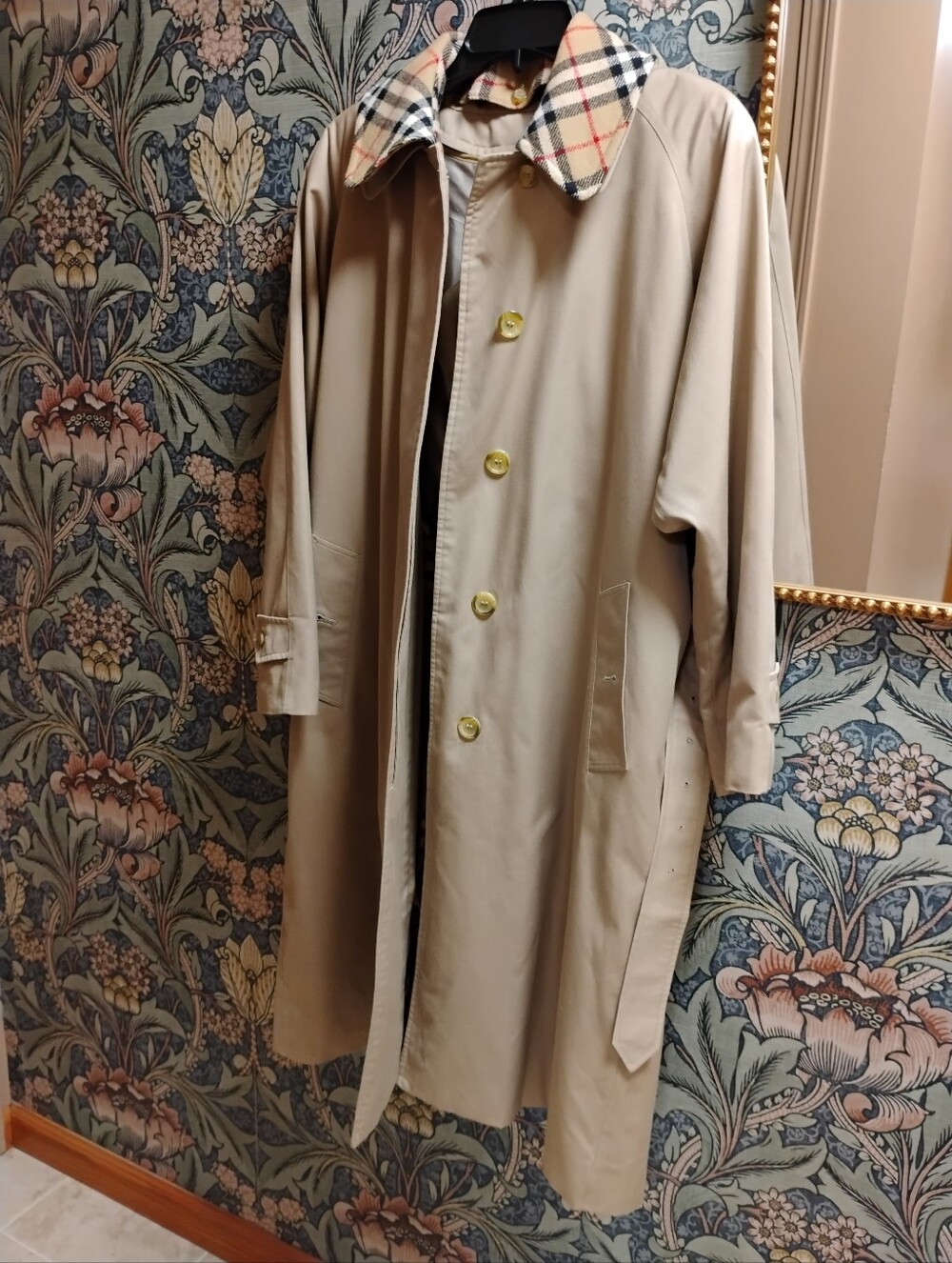 Vintage Burberry Trench Coat with Removable Collar, And Removable Liner